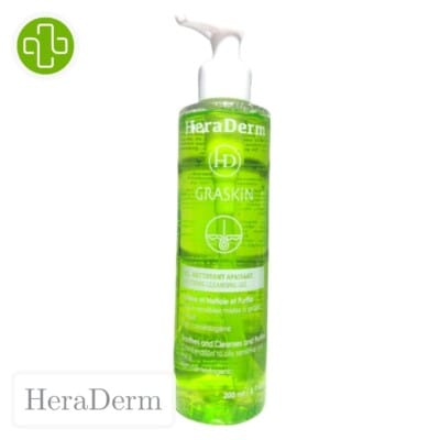 GRASKIN. Gél nettoyant apaisant. (200 ml) , HeraDerm