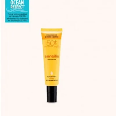 SUN SECRET. Soin pour le visage. Anti-âge. Fluide invisible SPF50+ (50 ml) , SENSILIS